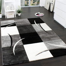 Paco Home Tappeto Shaggy a pelo lungo per soggiorno con motivo 3D, design  sagomato, grigio 120x170 cm